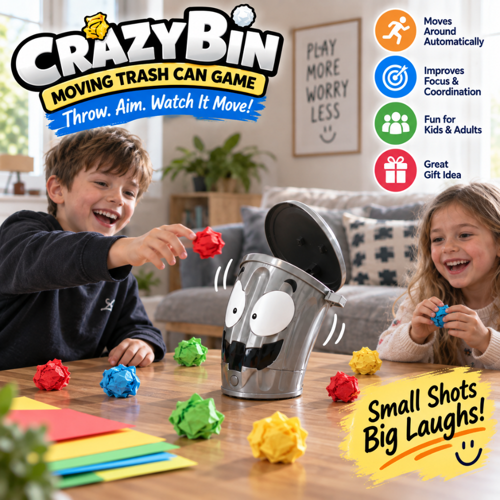 CrazyBin Moving Trash Can Game