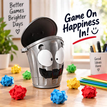 CrazyBin Moving Trash Can Game